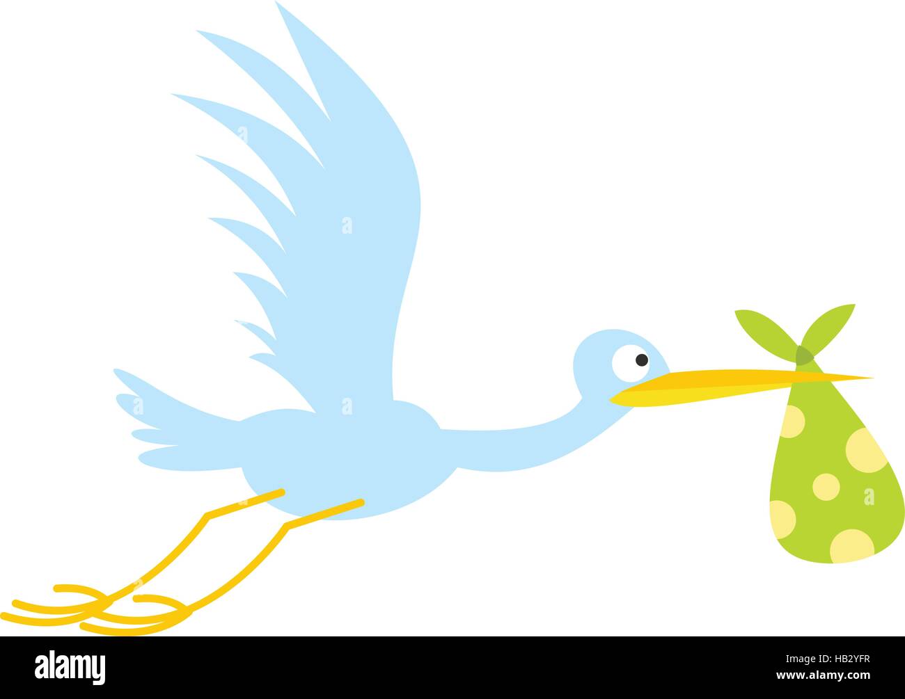 Storch Baby Flach Symbol Stock Vektorgrafik Alamy