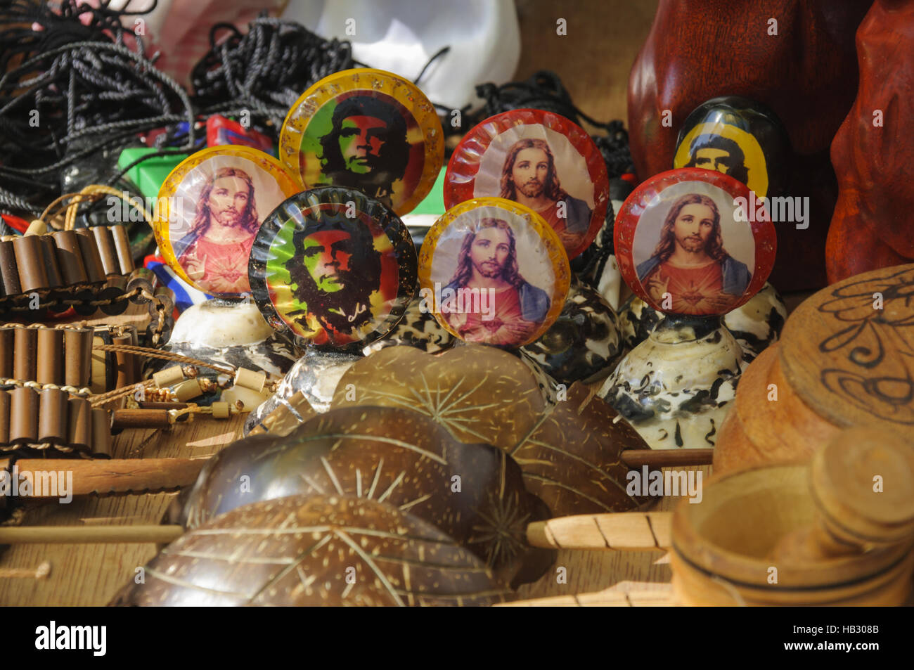 Che Guevara und Jesus Stockfoto