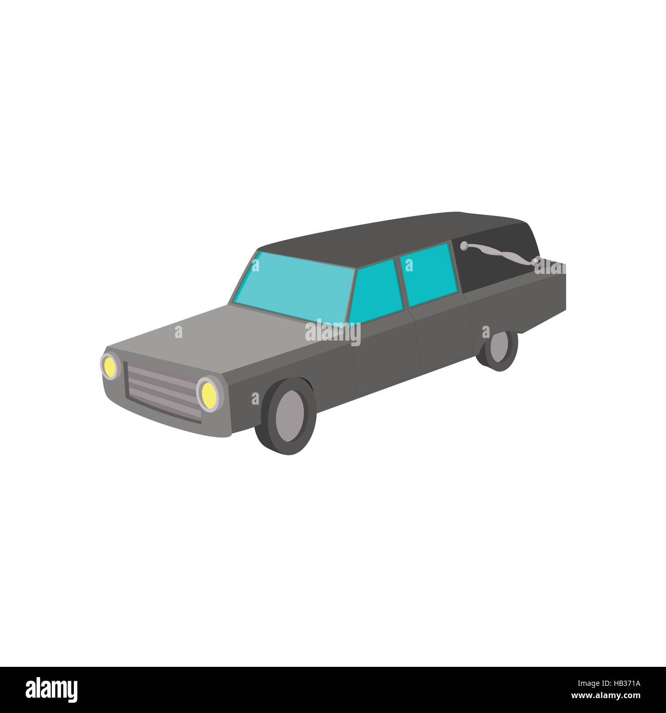 Leichenwagen Cartoon Ikone Stock Vektor