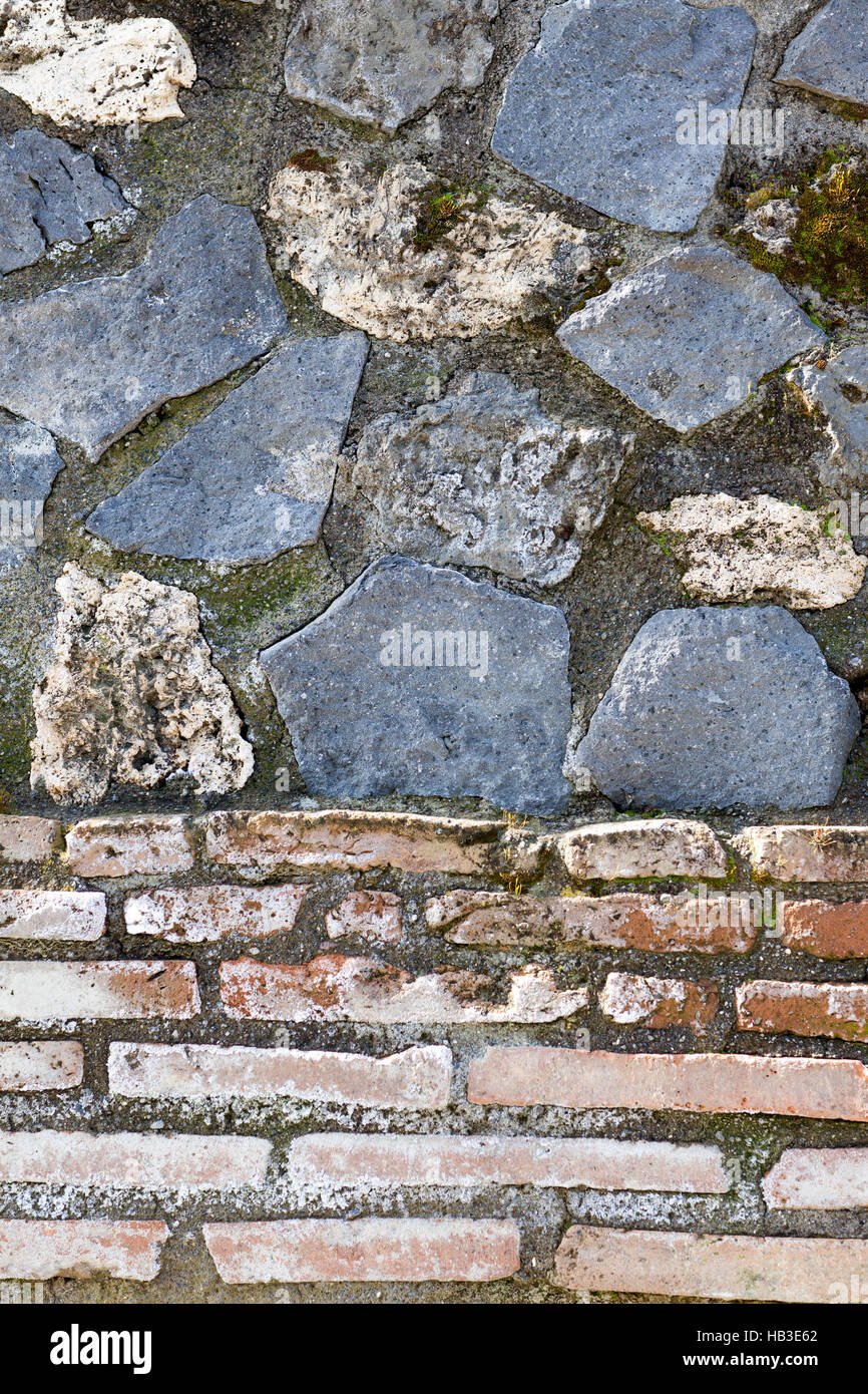 Pompeji Wanddetail Stockfoto