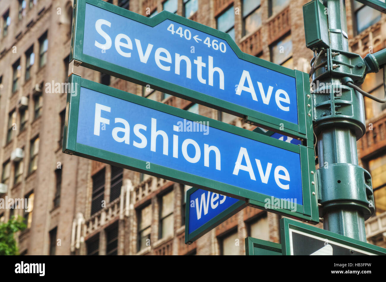 Seventh Avenue-Zeichen Stockfoto