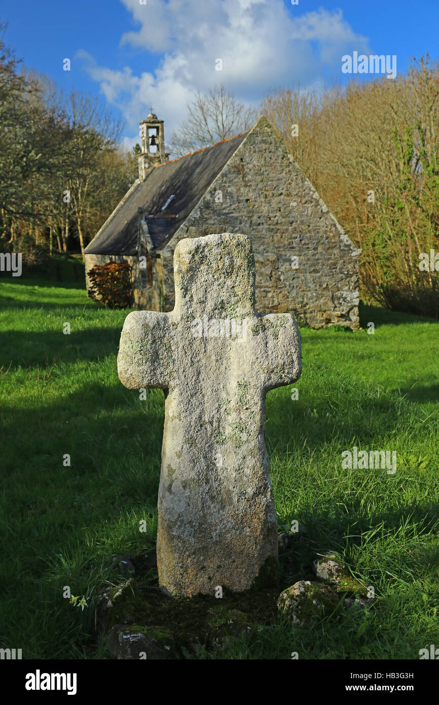 Steinernes Kreuz Stockfoto