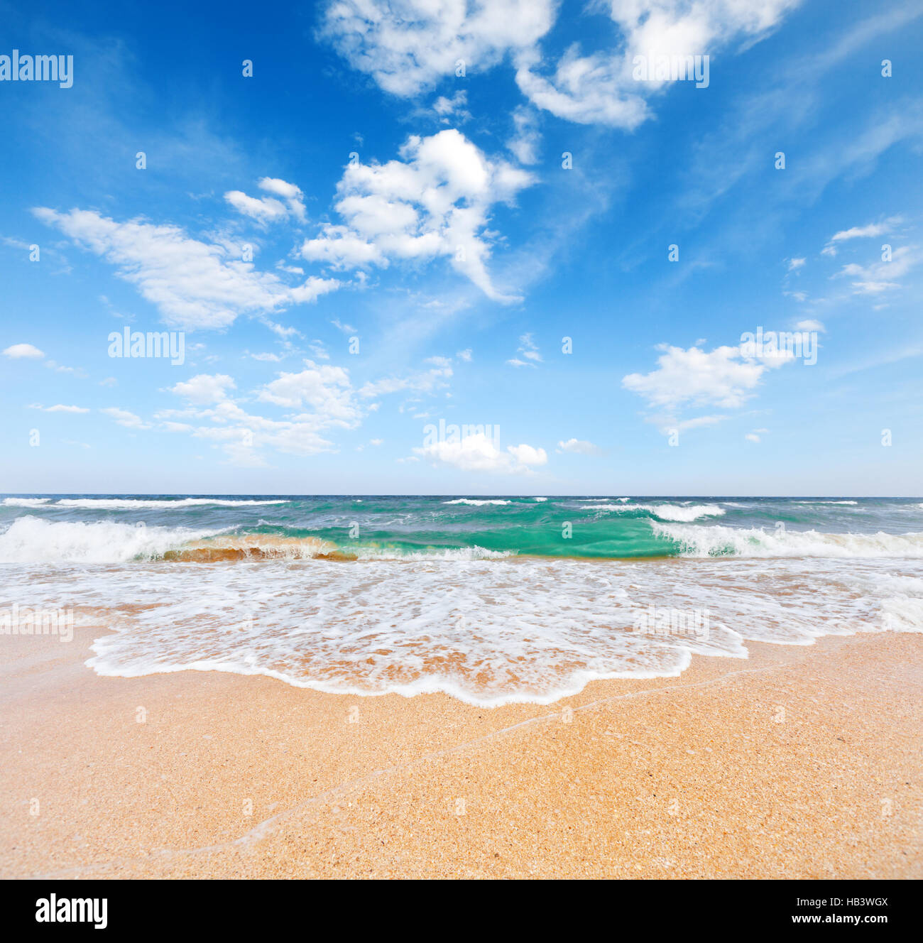 Strand und das tropische Meer Stockfoto