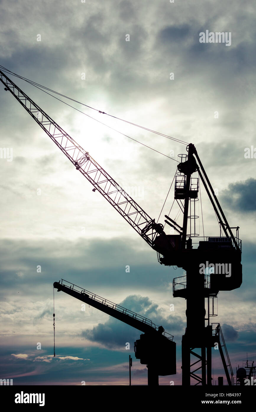 Industriekran in Danziger Werften Stockfoto