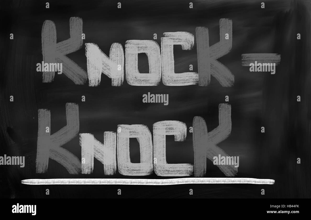 Knock Knock-Konzept Stockfoto