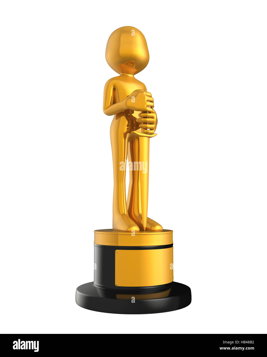 Goldene Statuette Award Stockfoto