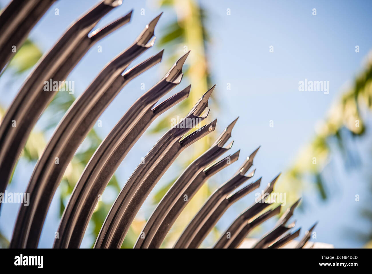 hoch dotierten Sicherheitszaun Stockfoto