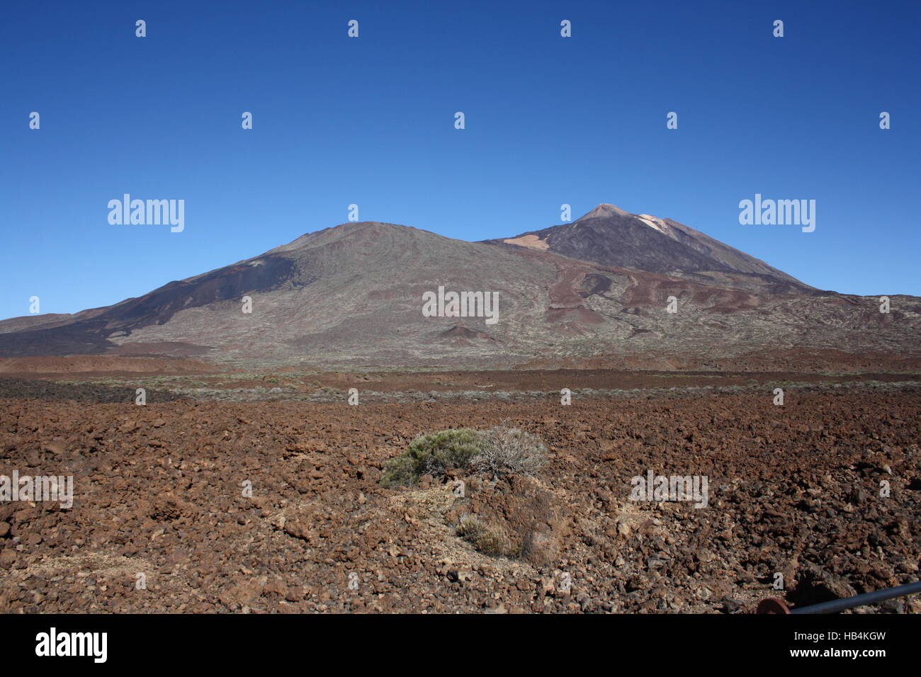 Teneriffa, Vulkan Teide mit Lavafeld Stockfoto