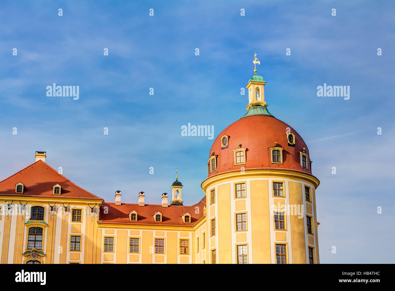 Schloss Moritzburg bei Dresden Stockfoto