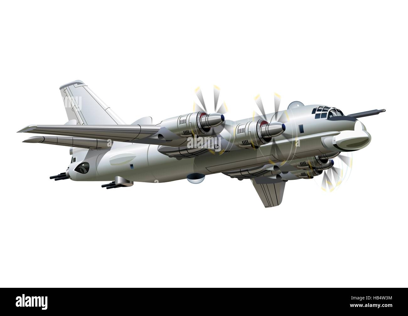 Militärflugzeug Cartoon Stockfoto