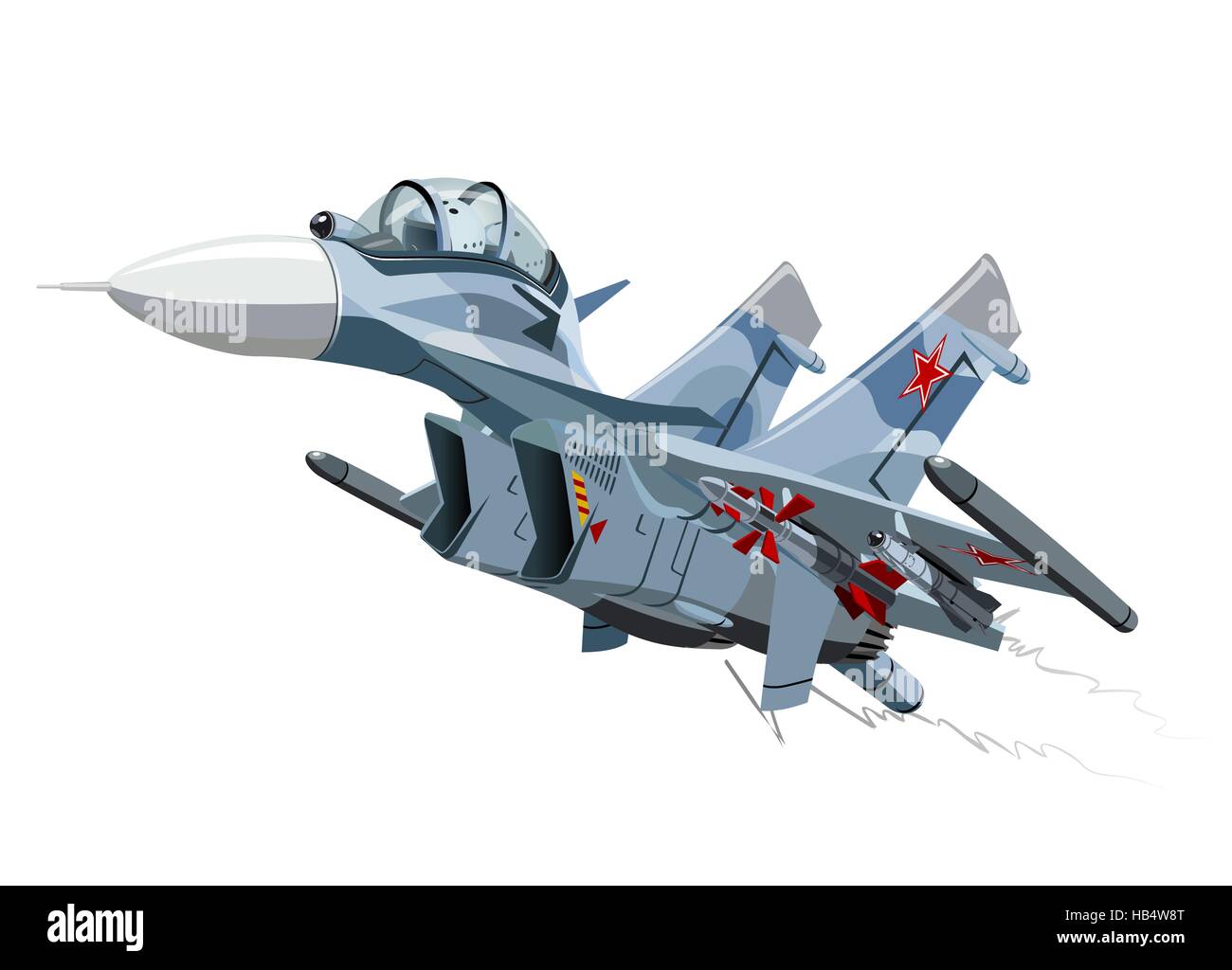 Militärflugzeug Cartoon Stockfoto