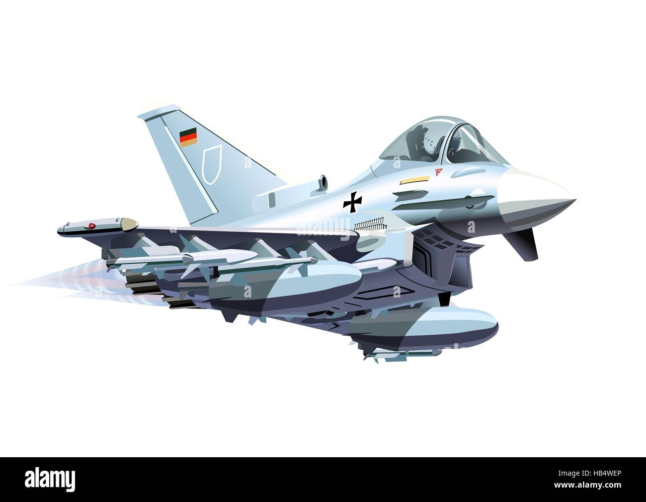 Militärflugzeug Cartoon Stockfoto