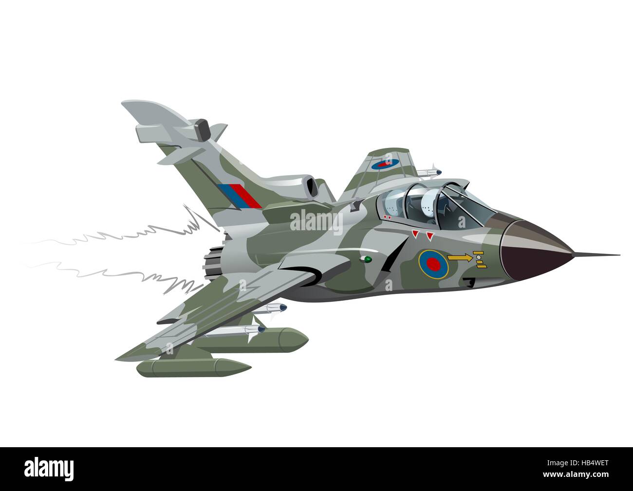 Militärflugzeug Cartoon Stockfoto