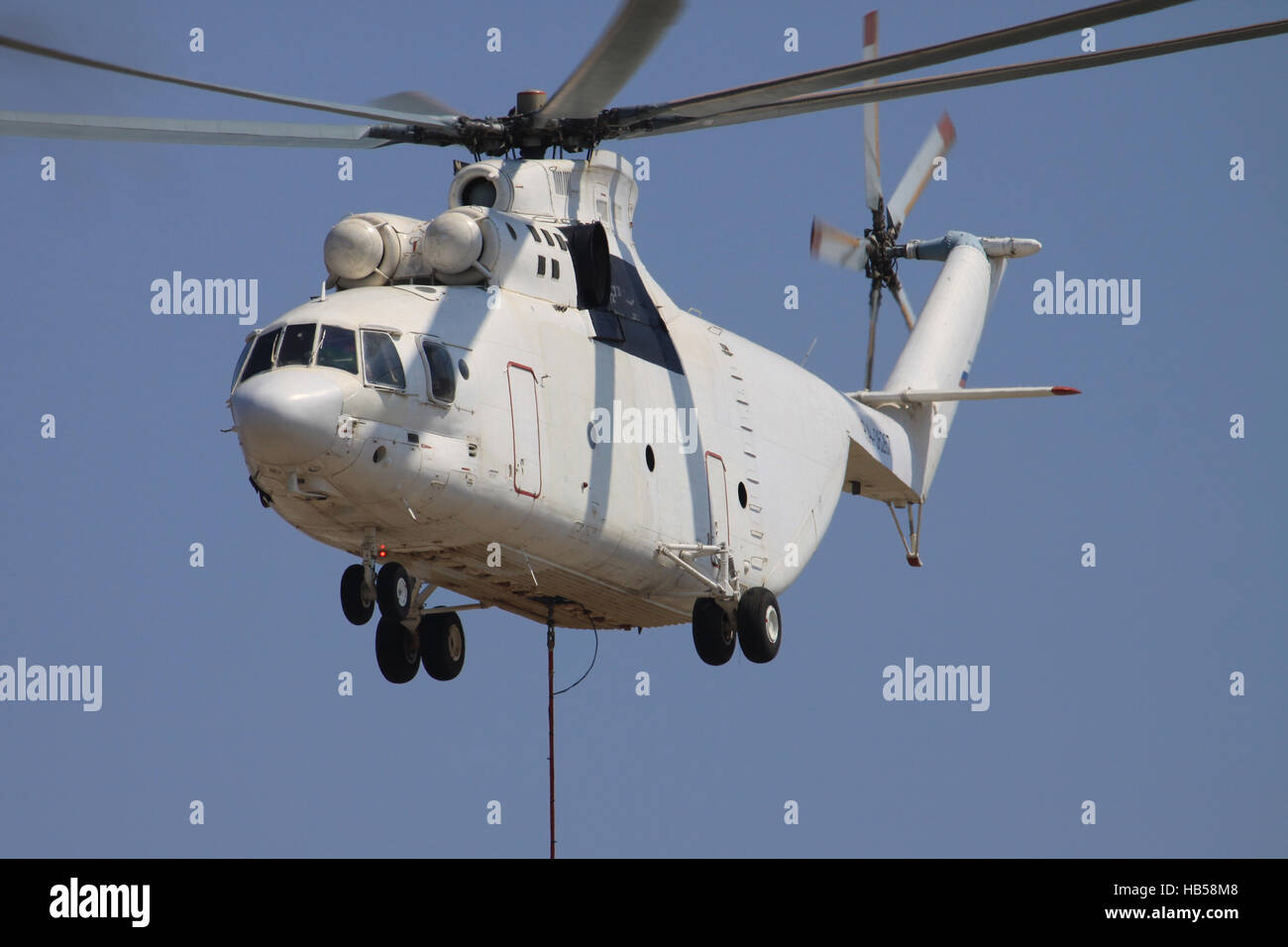 Zakynthos/Griechenland 3. August 2015: Mil Mi 26 Flughafen Zakynthos. Stockfoto