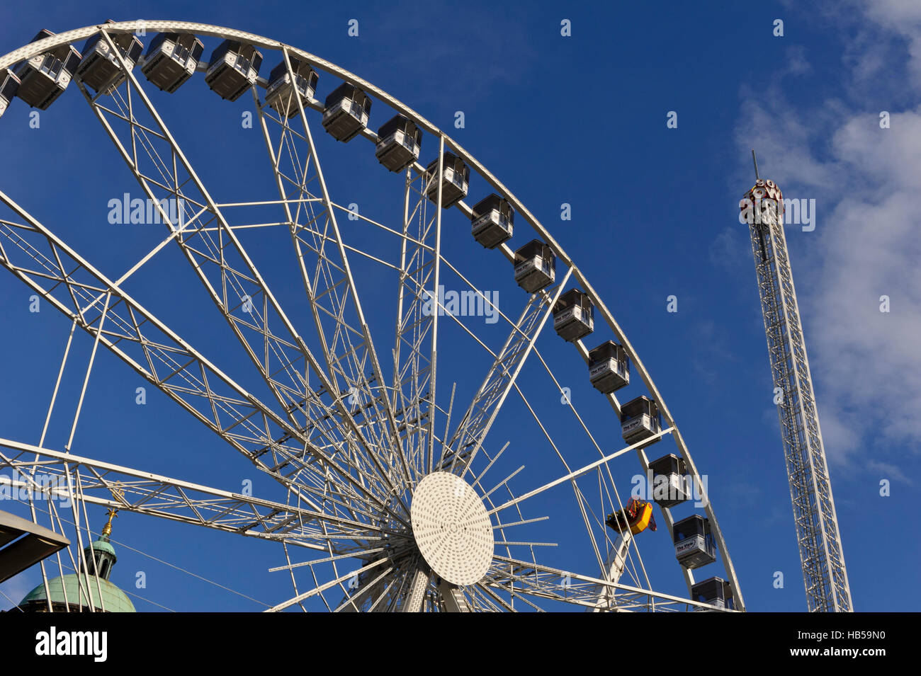 Ein Big-Riesenrad in eine Unterhaltung Platz in Amsterdam, Holland, Niederlande. Stockfoto