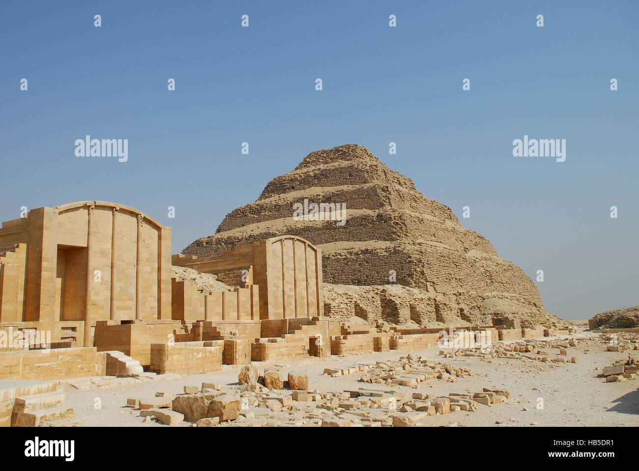 Die Stufenpyramide in Sakkara Bulit meine große Imhoptep Stockfoto