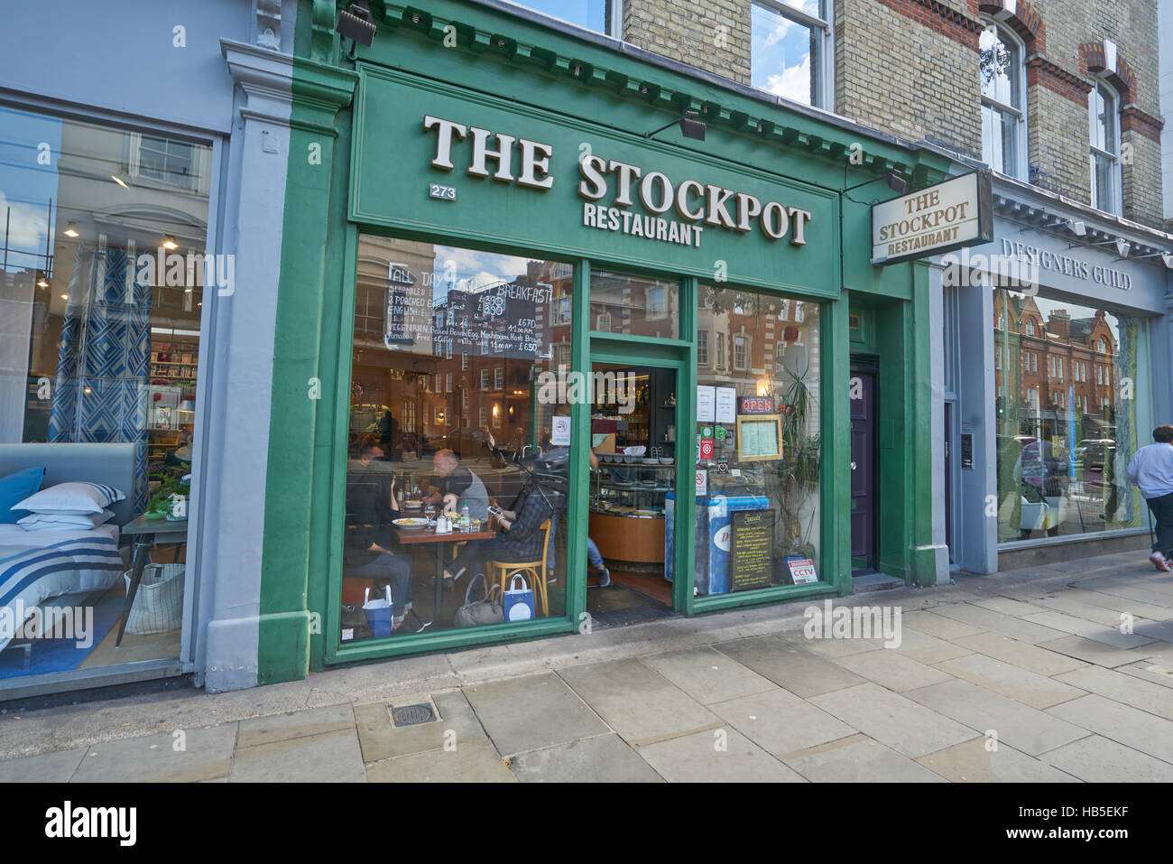der Suppentopf Chelsea, billiges Restaurant, London Stockfoto