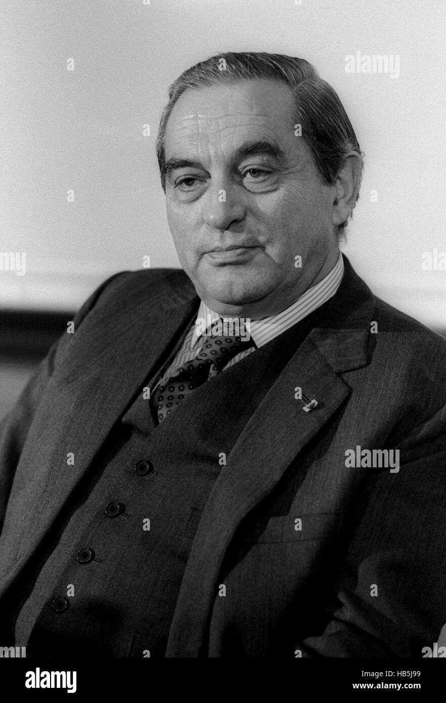 KARL OTTO POHL Gouverneur für die National-Bank in Deutschland 1990 Stockfoto