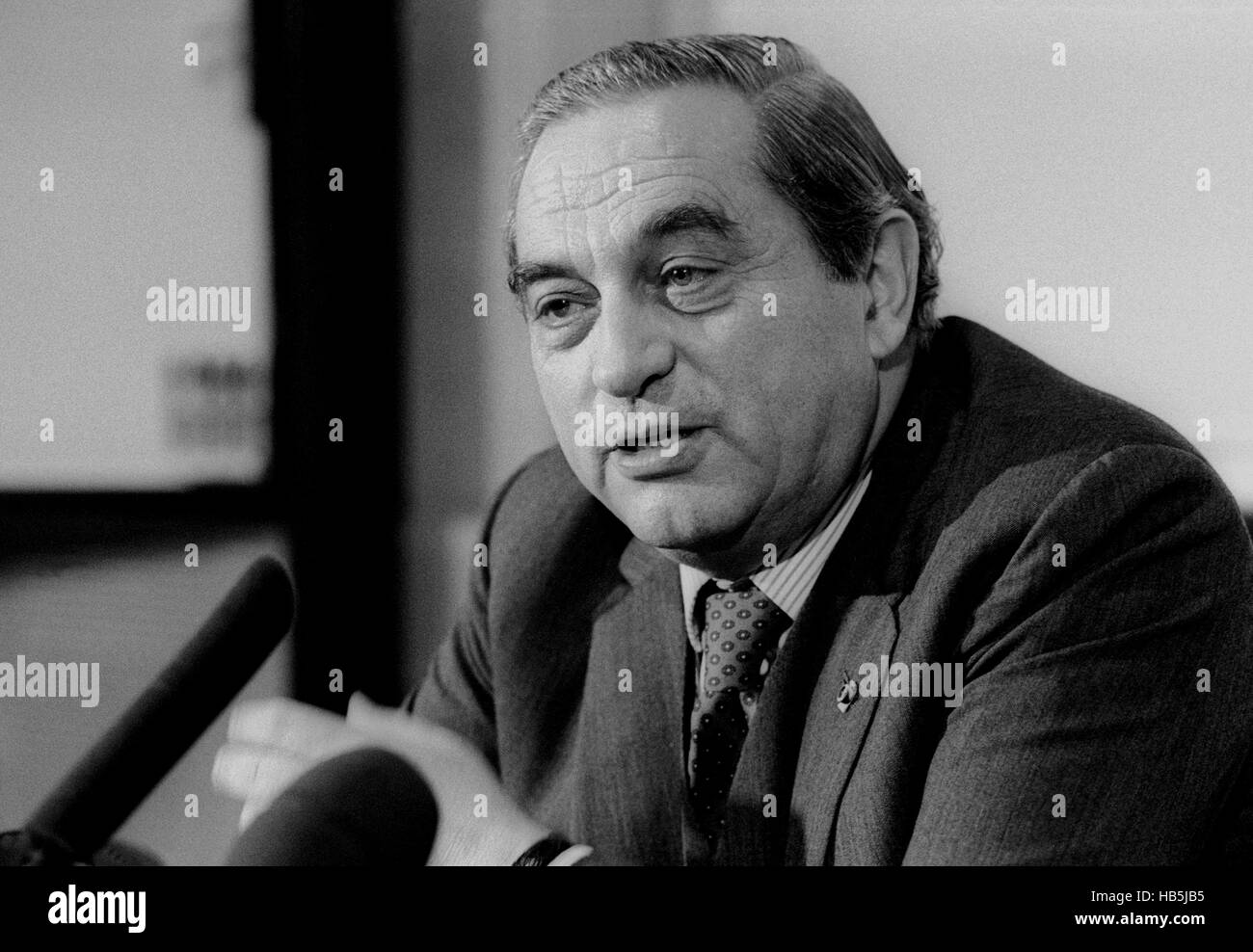 KARL OTTO POHL Govenor für die Nationalbank in Deutschland 1990 Stockfoto