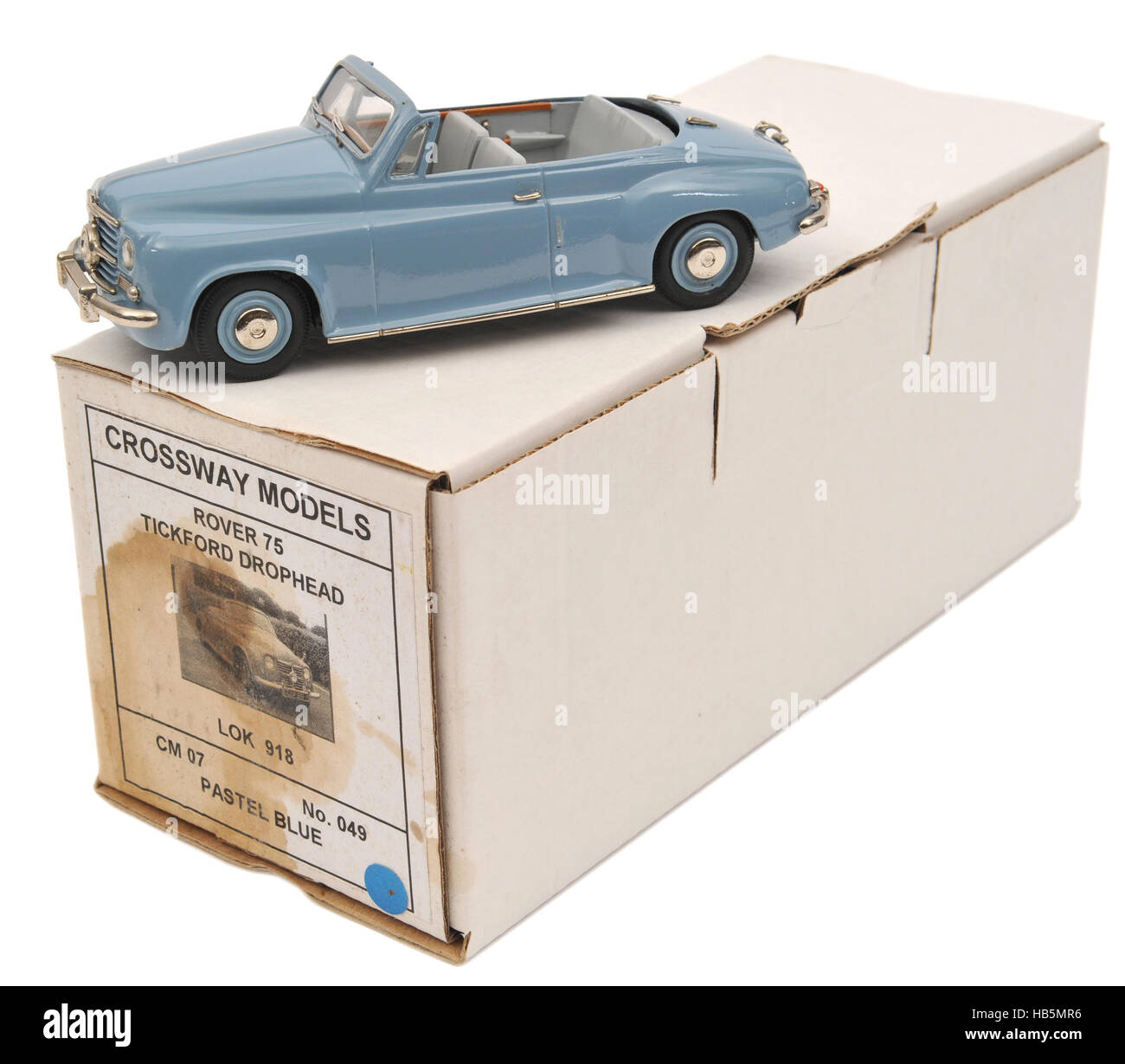 Druckguss Metall Modell der 1950er Jahre Rover 75 Tickford Drophead Auto Stockfoto