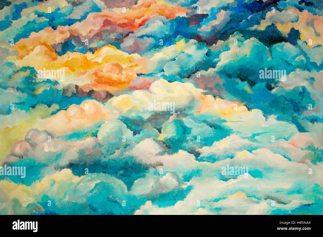 Abstraktes Muster mit bunten Wasserfarben Klecksen. Stockfoto