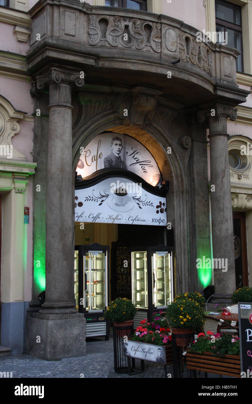 Prag, Café Kafka Stockfoto