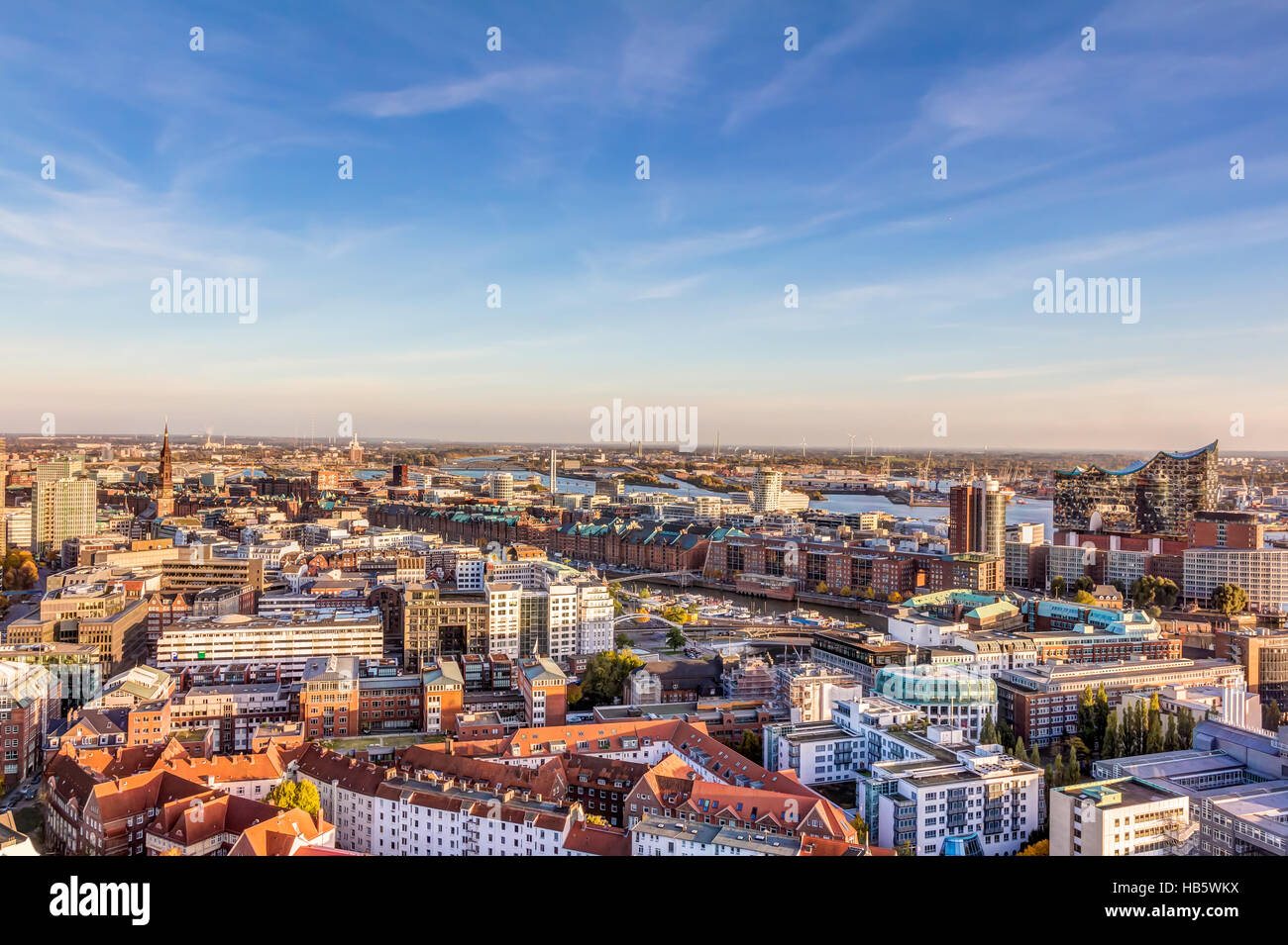 Luftaufnahme von Hamburg Stockfoto