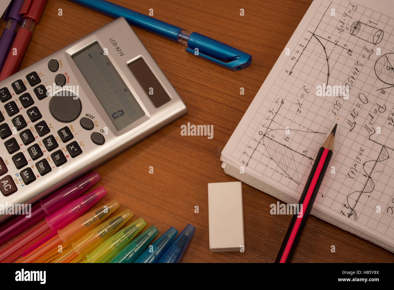 Farbenfrohe Mathematik Stockfoto