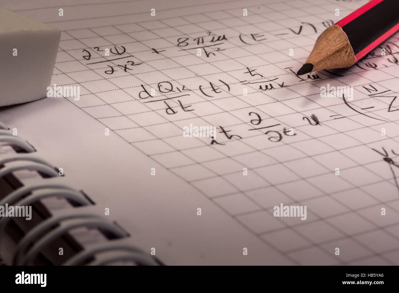Mathe-notebook Stockfoto