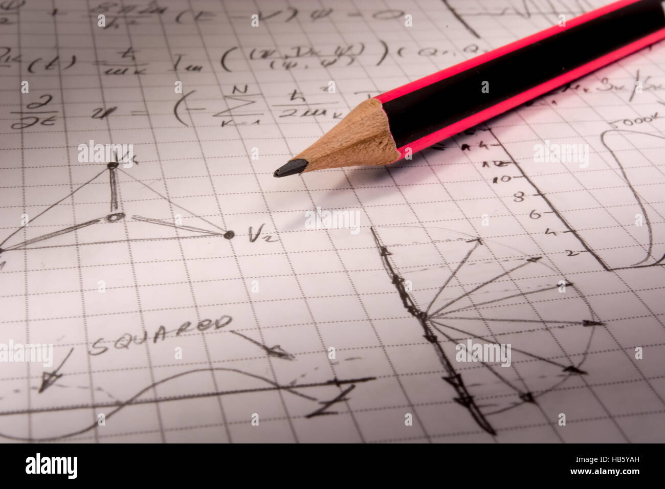 Mathe-notebook Stockfoto
