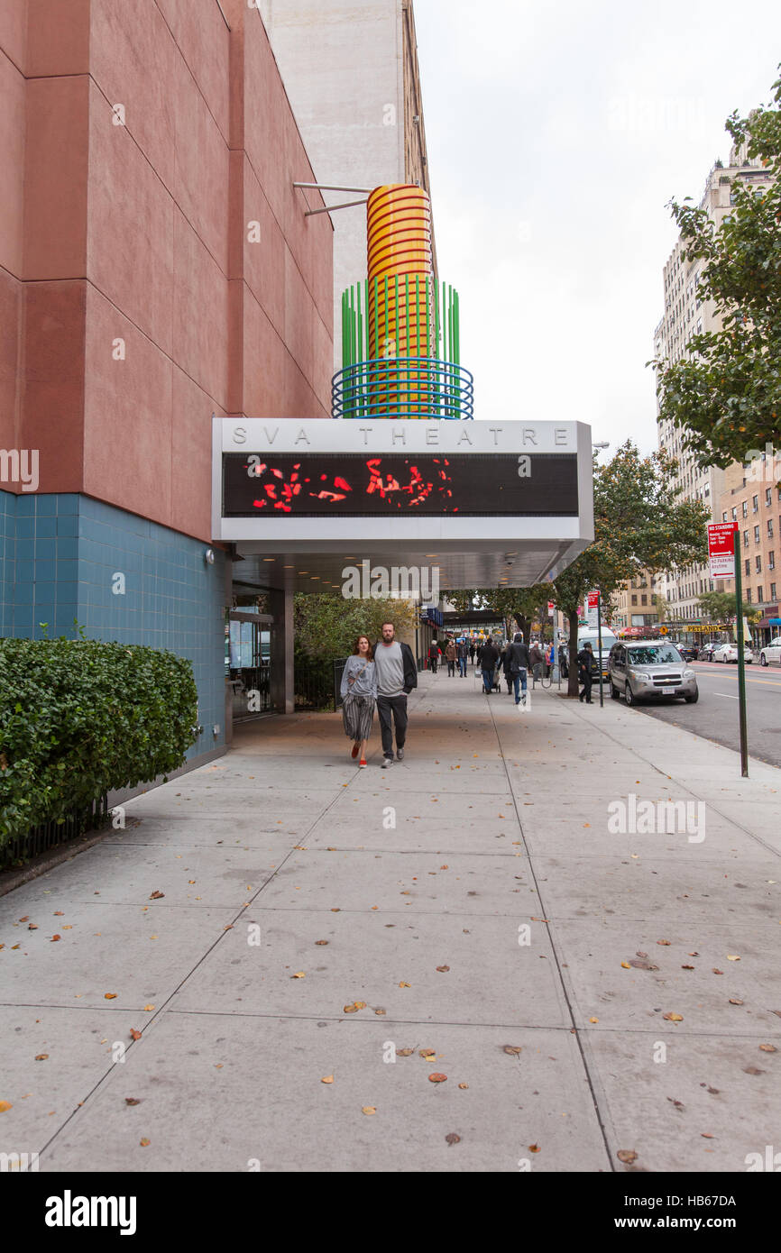 Schule oder bildende Kunst Theater oder SVA Theater, Chelsea, New York City, Vereinigte Staaten von Amerika. Stockfoto