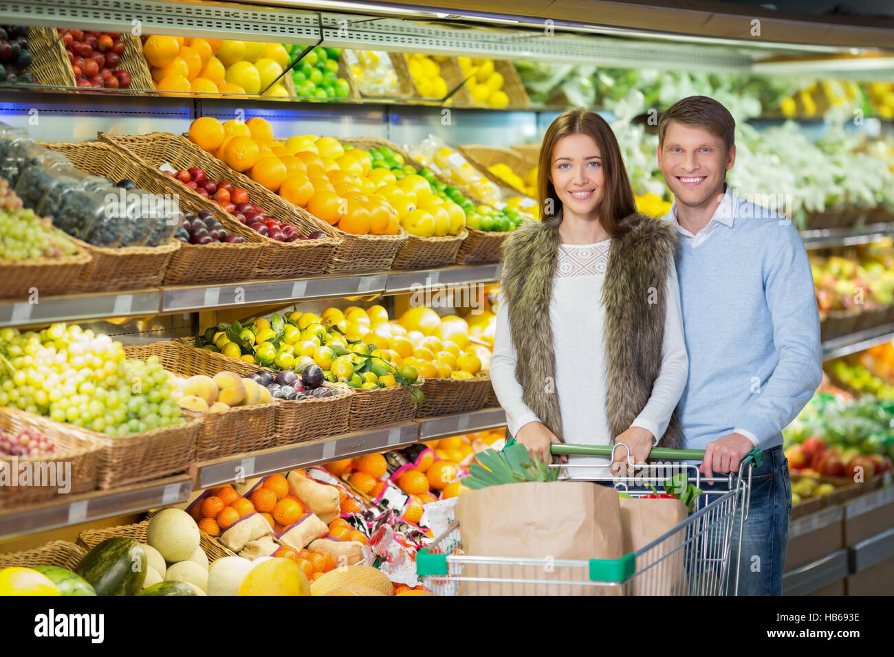Lächelnde paar Stockfoto