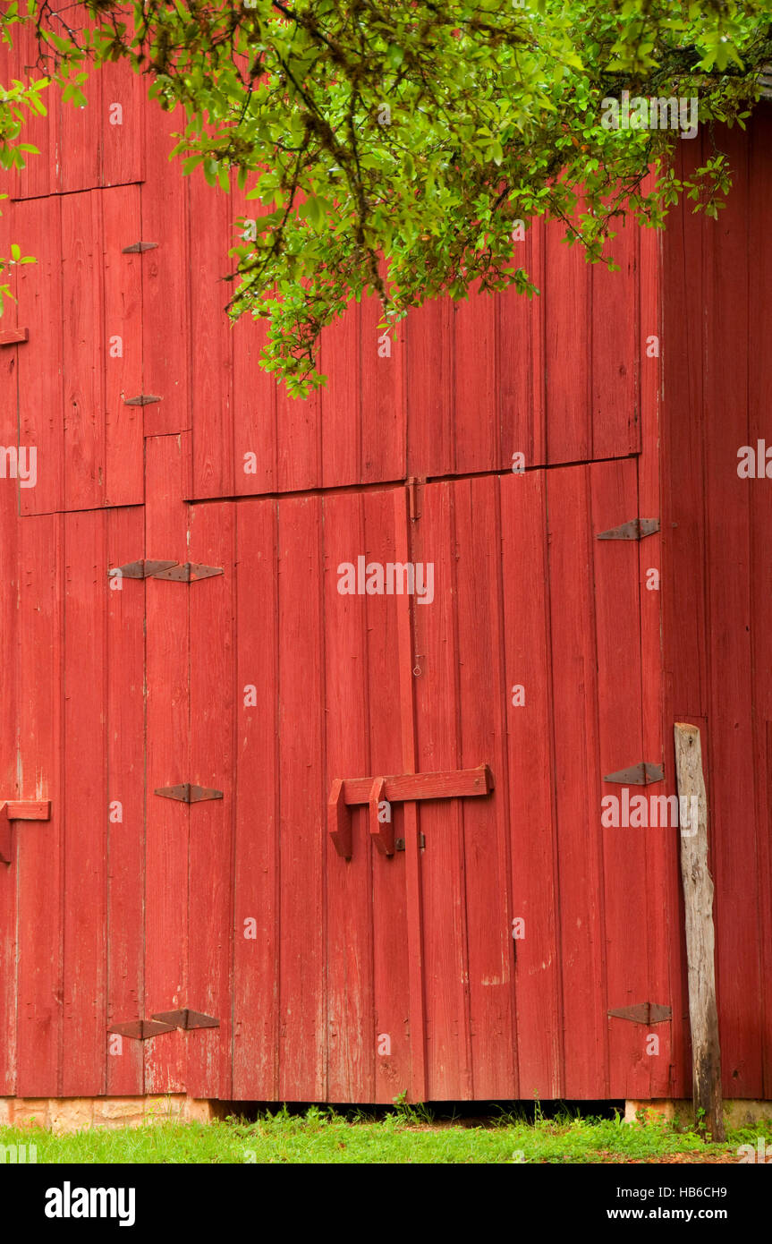 LBJ Boyhood Home Scheune, Lyndon B. Johnson National Historical Park, Texas Stockfoto