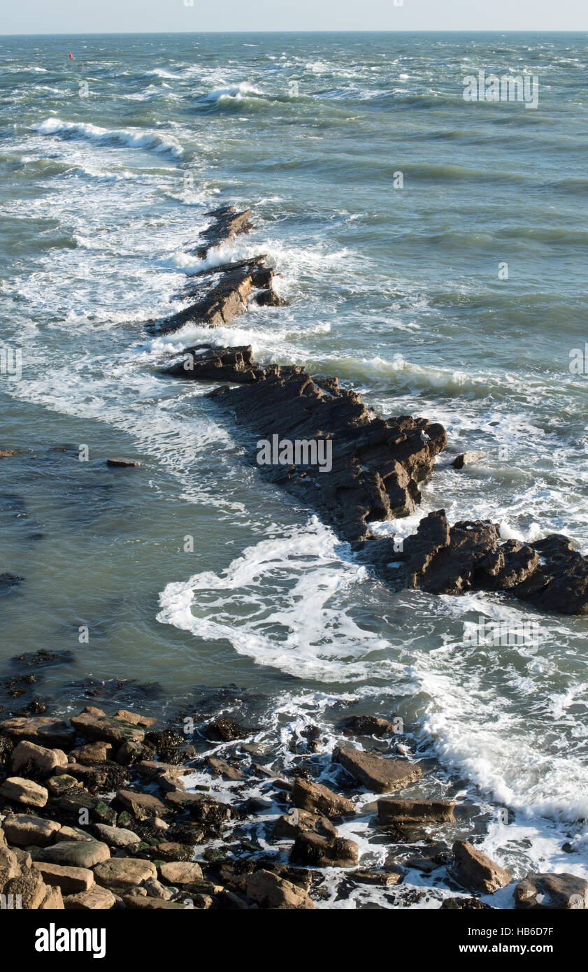 Das Vorland an Peveril Point, Swanage, Dorset. Stockfoto