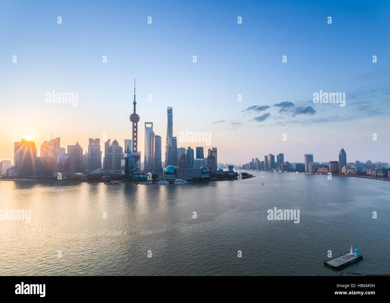Sonnenaufgang von shanghai Stockfoto