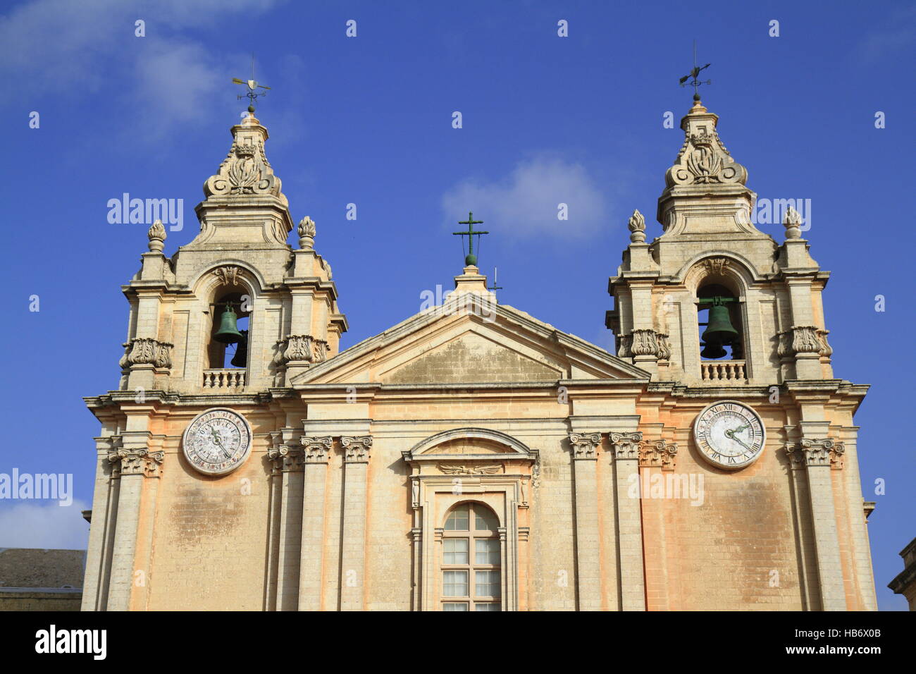 St. Peter-Paul-Kathedrale in Mdina. Stockfoto