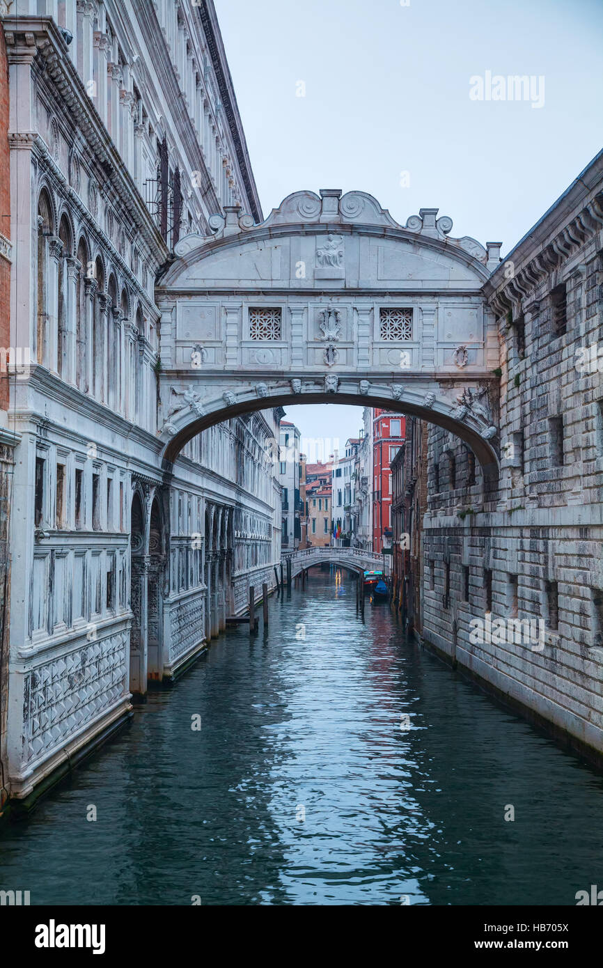 Seufzerbrücke in Venedig, Italien Stockfoto