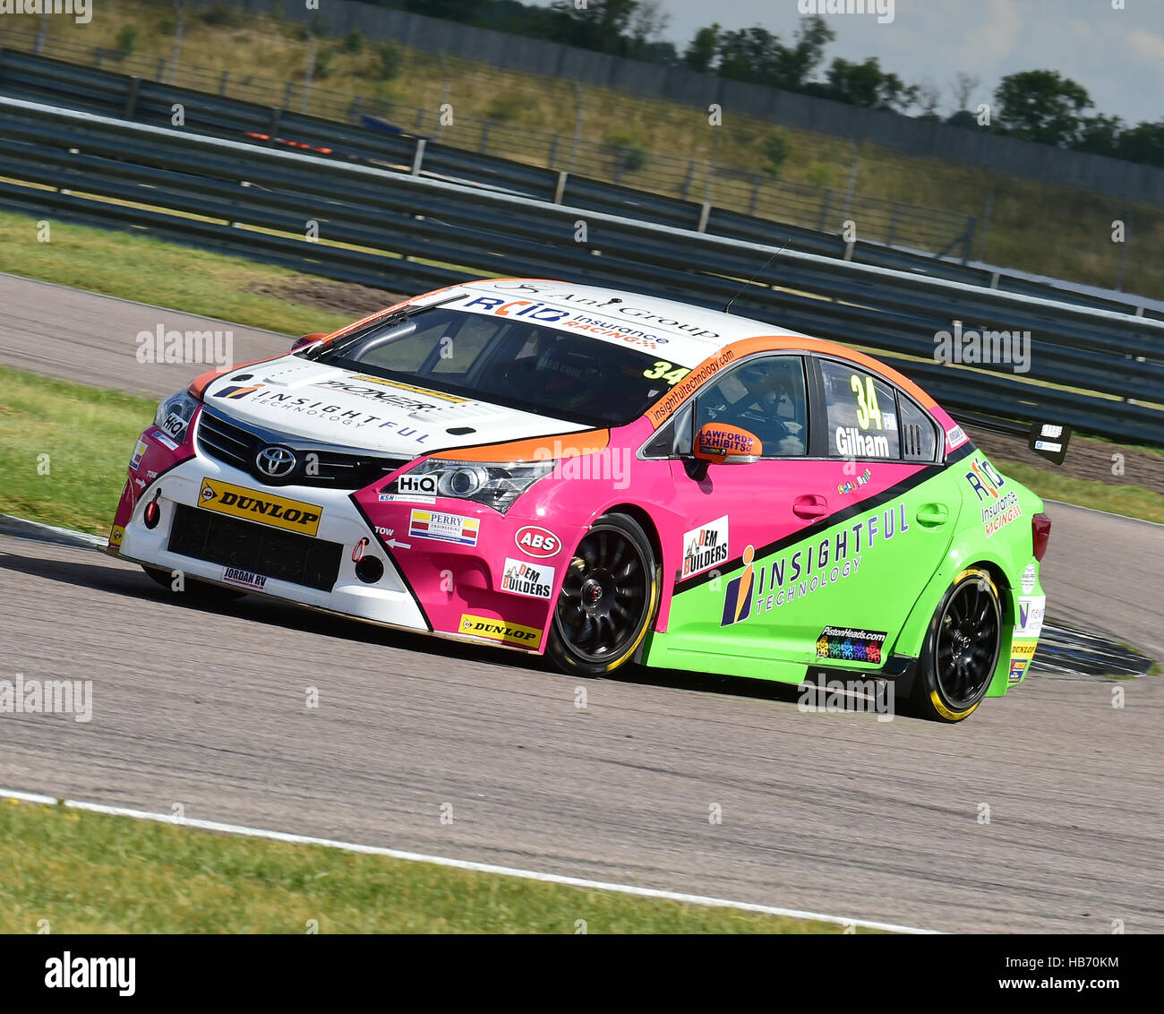 Tony Gilham, Toyota Avensis, BTCC Rockingham, Rockingham Motorsport Speedway, Sonntag, 28. August 2016, Autosport, British Touring Car Championship, Stockfoto