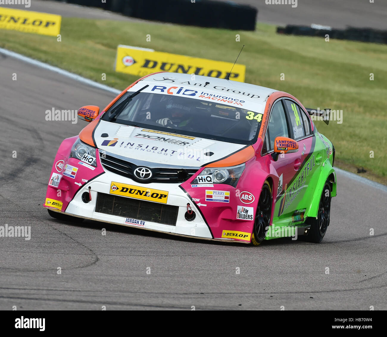Tony Gilham, Toyota Avensis, BTCC Rockingham, Rockingham Motorsport Speedway, Sonntag, 28. August 2016, Autosport, British Touring Car Championship, Stockfoto