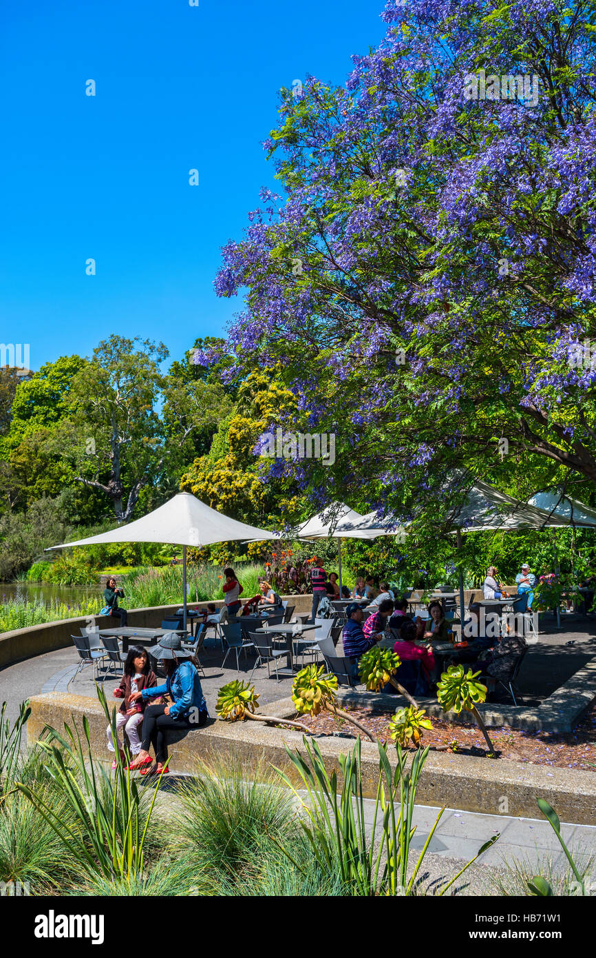 Die Royal Botanic Gardens, Melbourne, Australien, Cafe Stockfoto