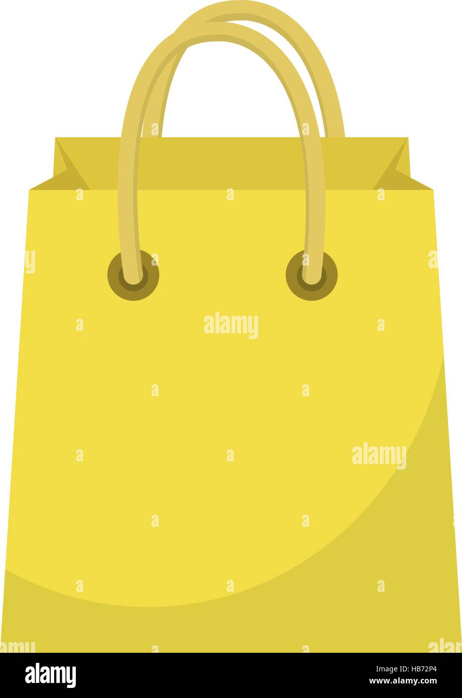 Warenkorb-Symbol flach Stil. Papier Taschen isoliert auf einem weißen Hintergrund. Geschenk-Paket. Vektor-Illustration Stock Vektor