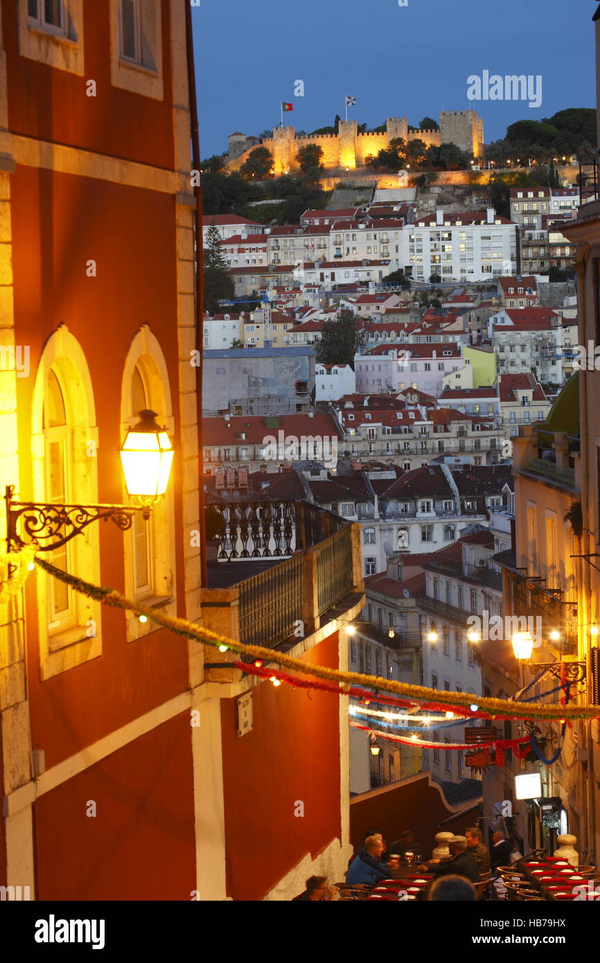 Castelo Sao Jorge Stockfoto