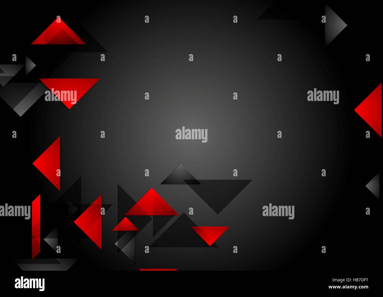 Dunkel rot schwarz Tech geometrischen Hintergrund Stockfoto