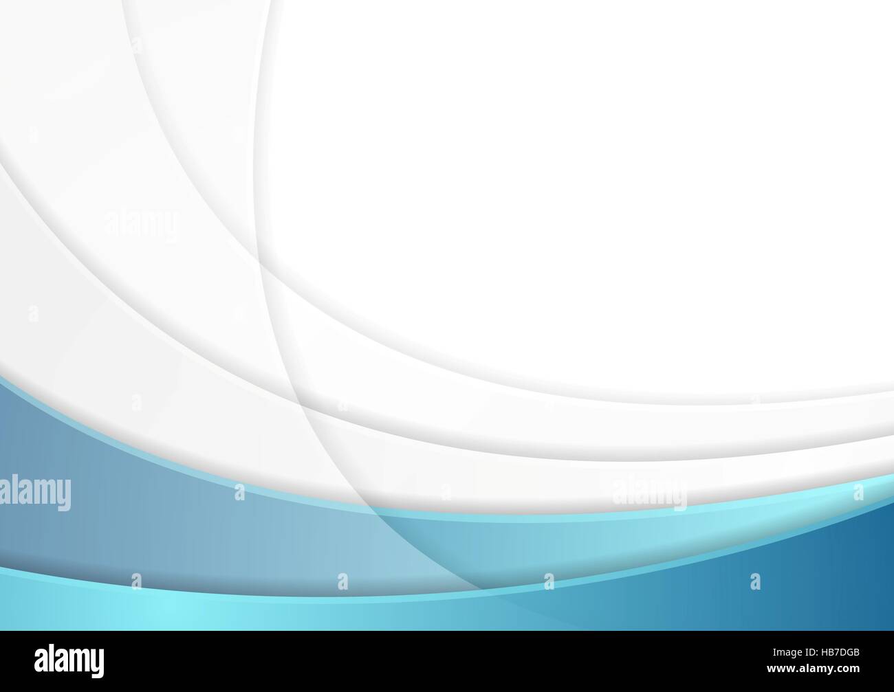 Abstrakt blau wellig Flyer Template-design Stockfoto