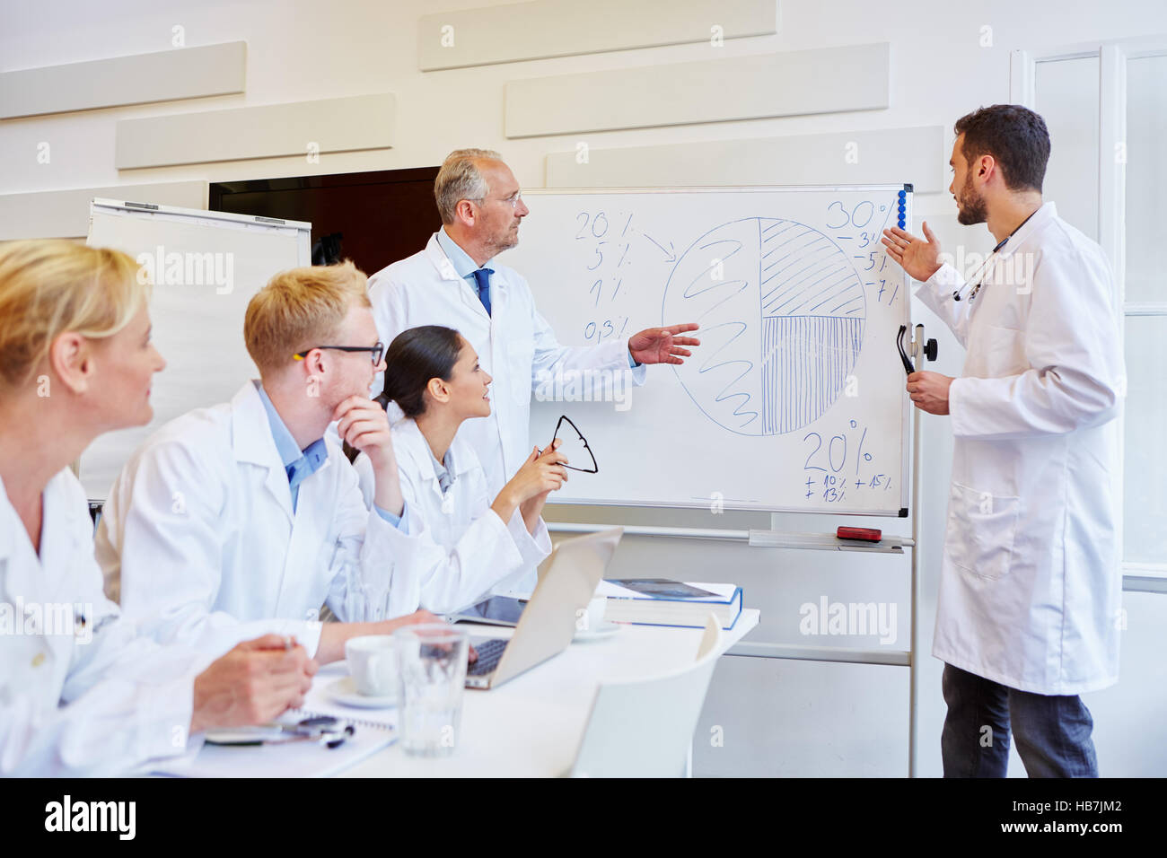 Droge-Vertretern ungeahnte Medizin Statistiken während der Trainingsanalyse Stockfoto