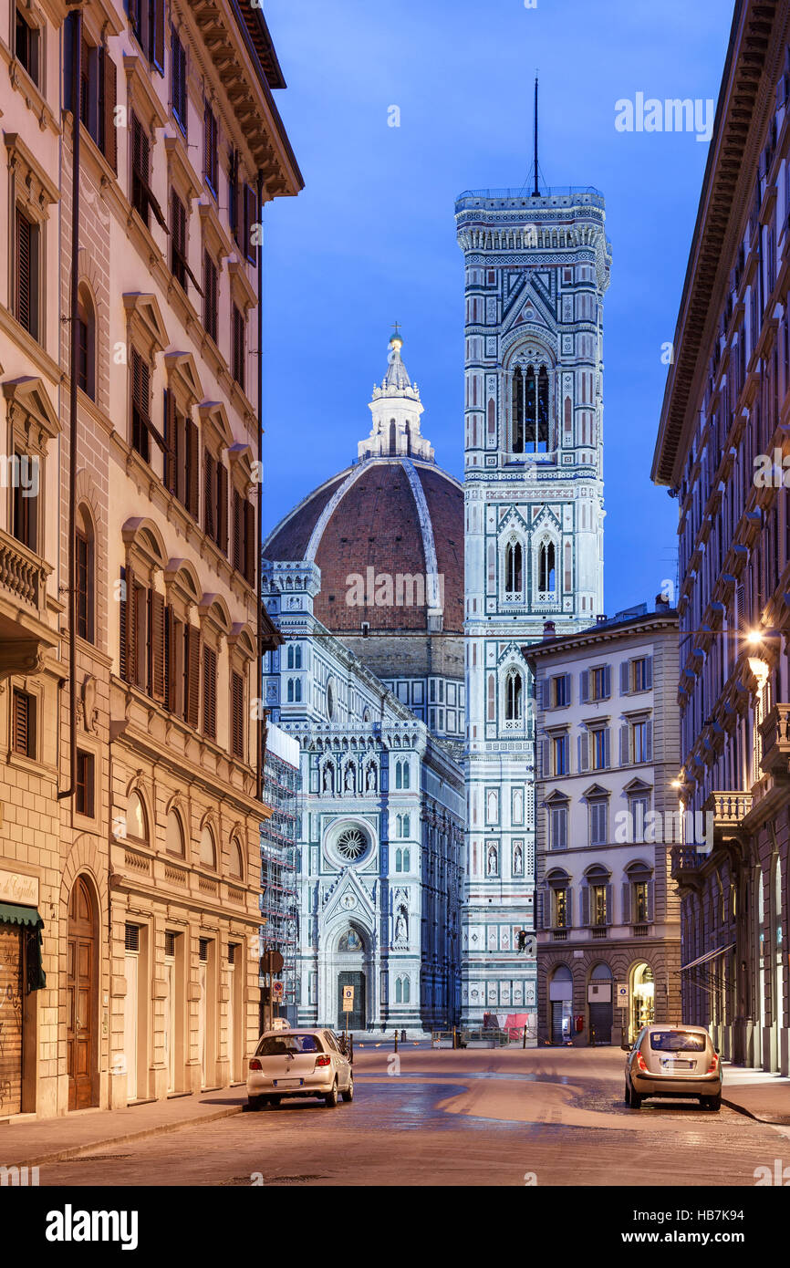 Der Dom von Florenz ist die wichtigste Kirche von Florenz, Italien. Stockfoto