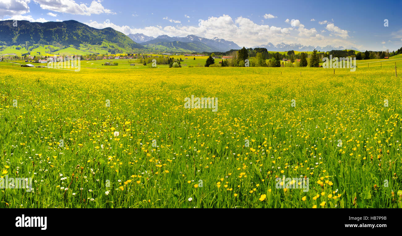 große Panorama-Landschaft in Alpen Stockfoto