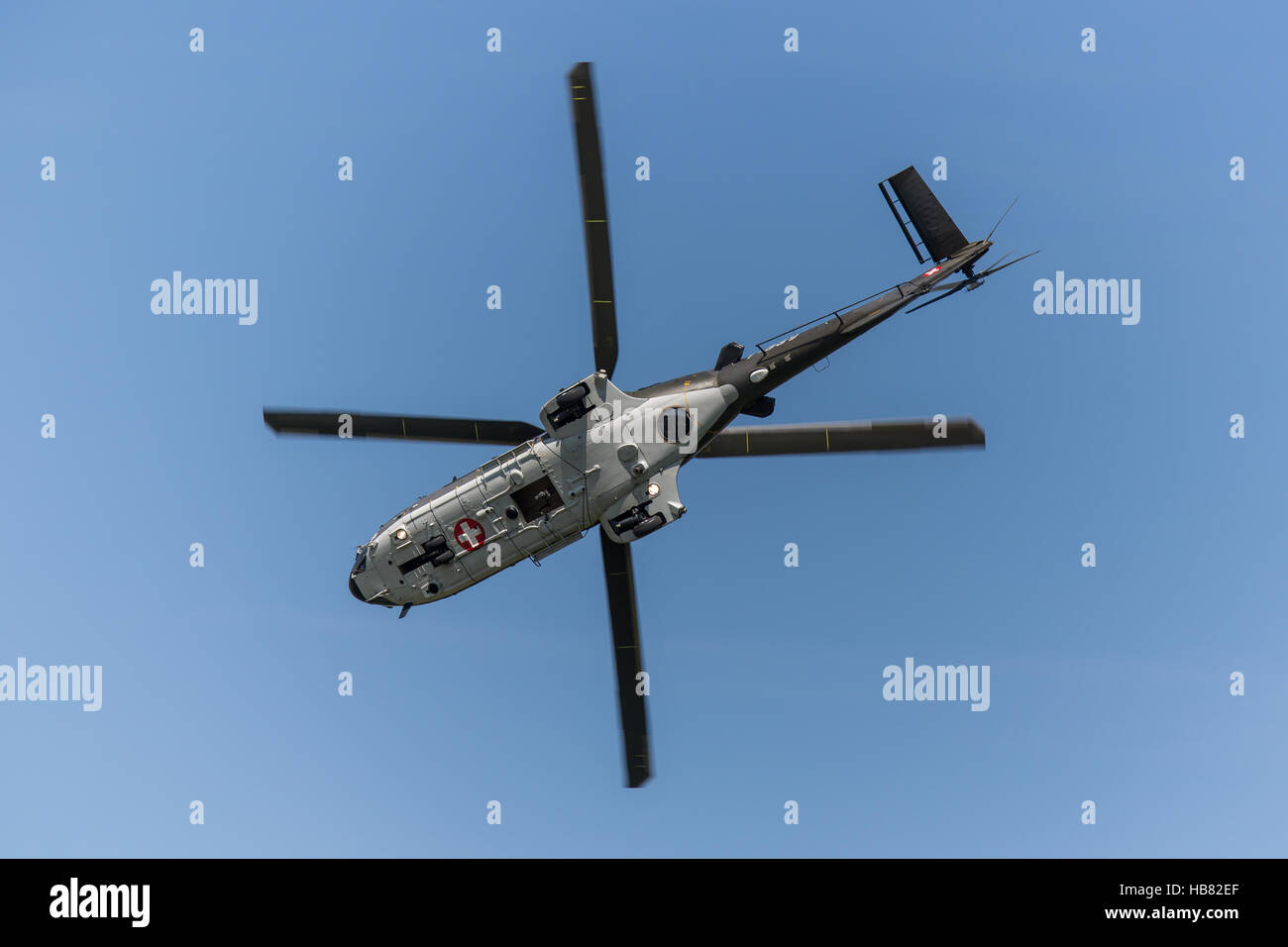 Super Puma Display der Schweizer Luftwaffe Stockfoto