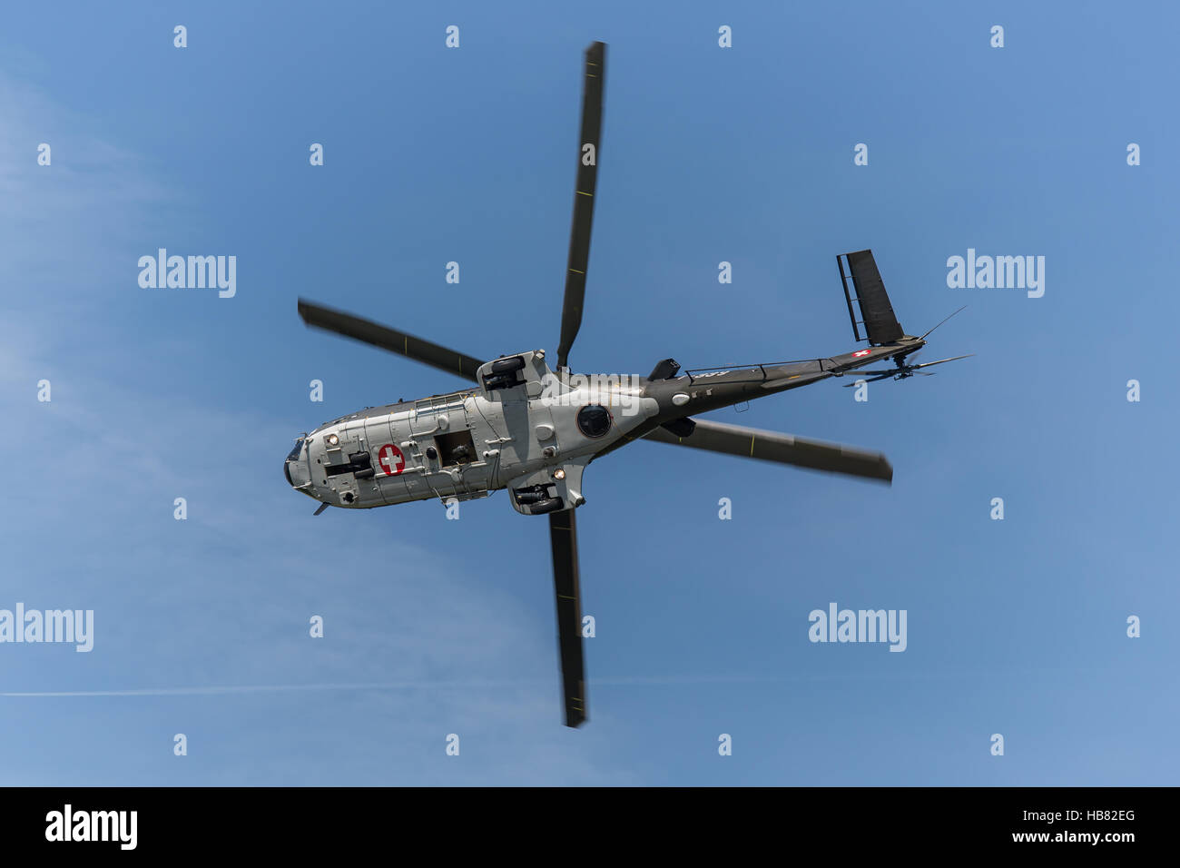 Super Puma Display der Schweizer Luftwaffe Stockfoto