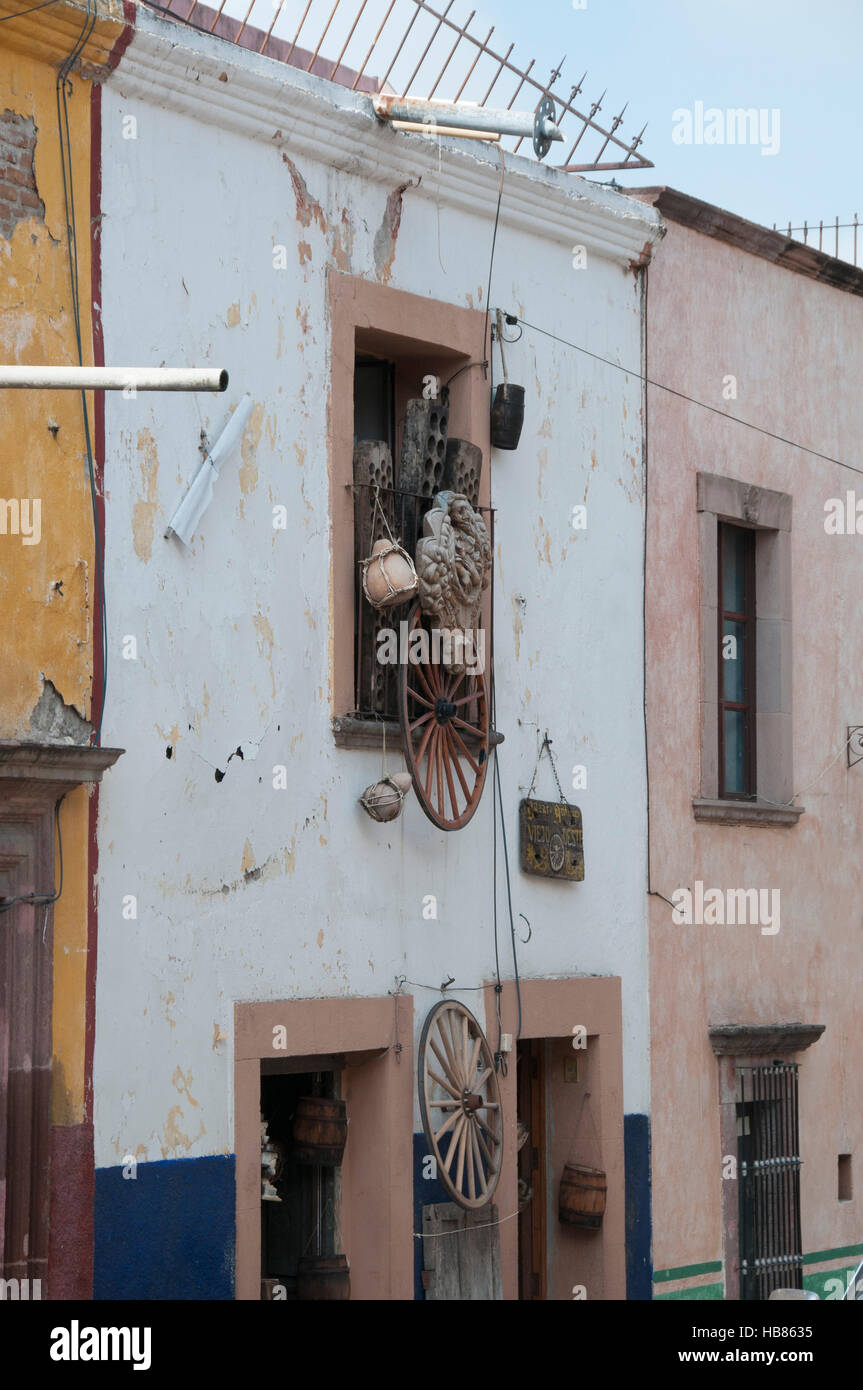 Bauten und architektonische Elemente, die in das Land von Mexiko in ländlichen Gebieten und Kleinstädten gefunden... Stockfoto